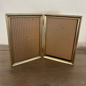 Vintage Gold Tone Hinged 5x7 Picture Frames